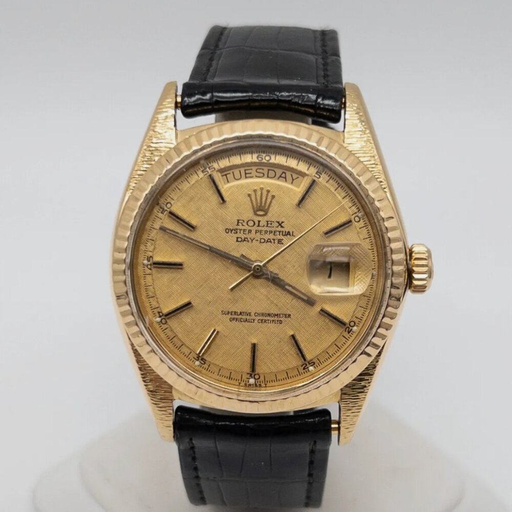Rolex Mens PRESIDENT 18k Yellow Gold Dial Watch